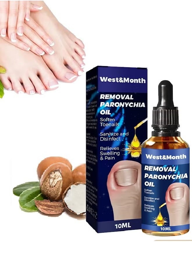 West&Month Removal Paronychia Oil- Ingrown Toenail Nail Repair Toenail Plus Anti Paronychia Relief Oil Nail Renewal Liquid for Damaged and Discoloration Nail Swelling and Pain removal Oil  - Image 1
