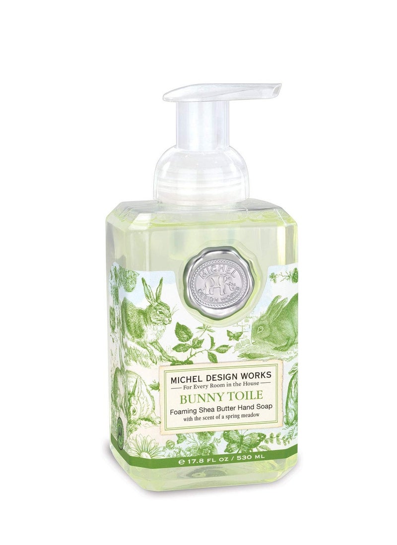 Michel Design Works - Michel Design Works Foaming Hand Soap, Bunny Toile - Image 1