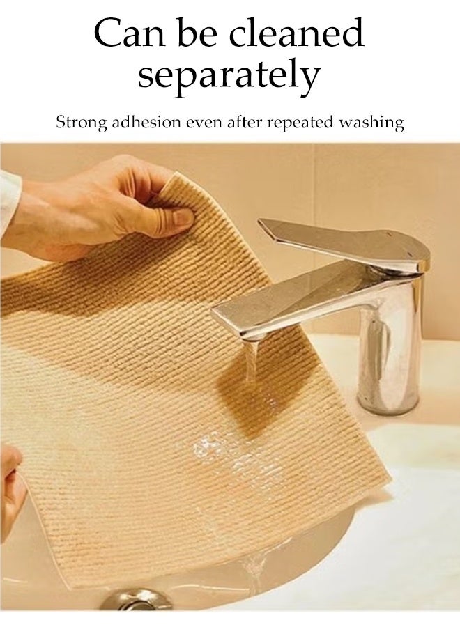 DUNISO 30Pcs Puzzle Rug Tiles 2 Color Self-adhesive Puzzle Carpet Blocks Thickening Ultra Soft Area Rug Non Slip Easy DIY Installation Seamless Floor Tiles Rug Soft Padded Flooring Sticker or Bedroom Living Room Office etc - Image 2