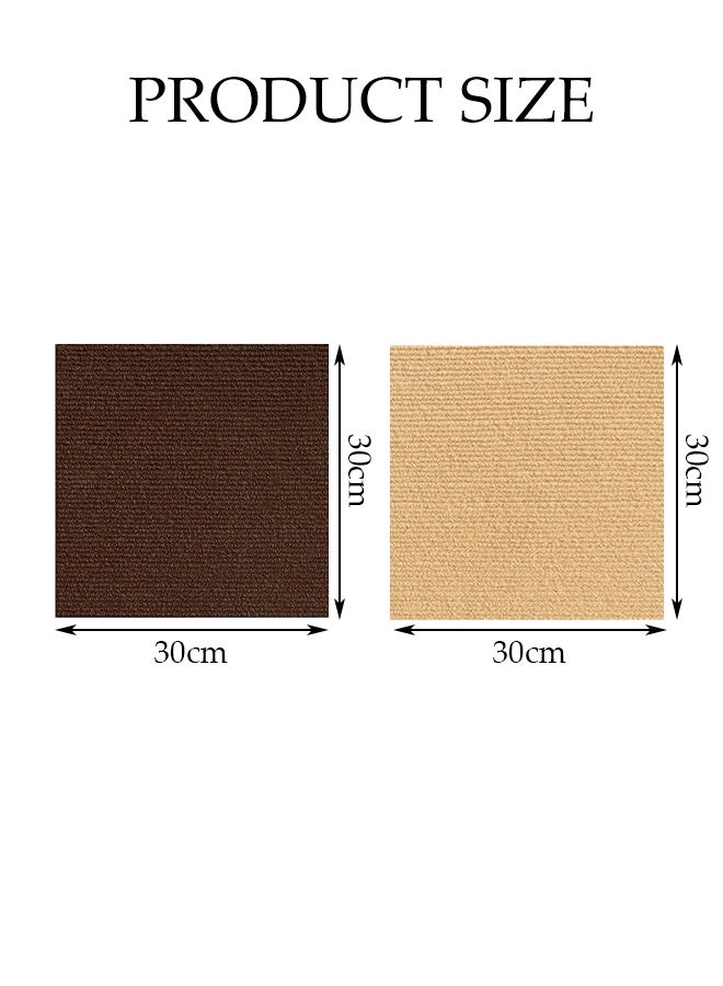 DUNISO 30Pcs Puzzle Rug Tiles 2 Color Self-adhesive Puzzle Carpet Blocks Thickening Ultra Soft Area Rug Non Slip Easy DIY Installation Seamless Floor Tiles Rug Soft Padded Flooring Sticker or Bedroom Living Room Office etc - Image 4
