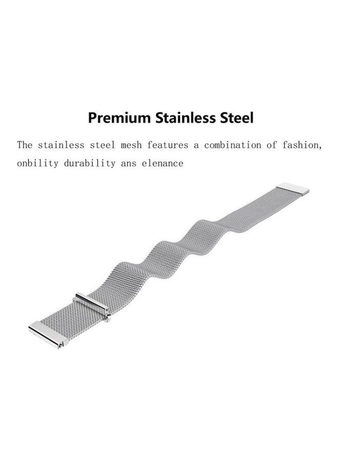 NIBEMINENT For Huawei Watch GT2e GT2 Milanese Metal Strap Silver - Image 4