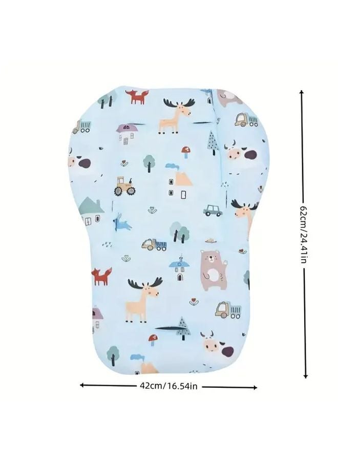 Universal Double Sided Stroller Pad Cow Pattern Soft Breathable Seat Cushion - Image 2