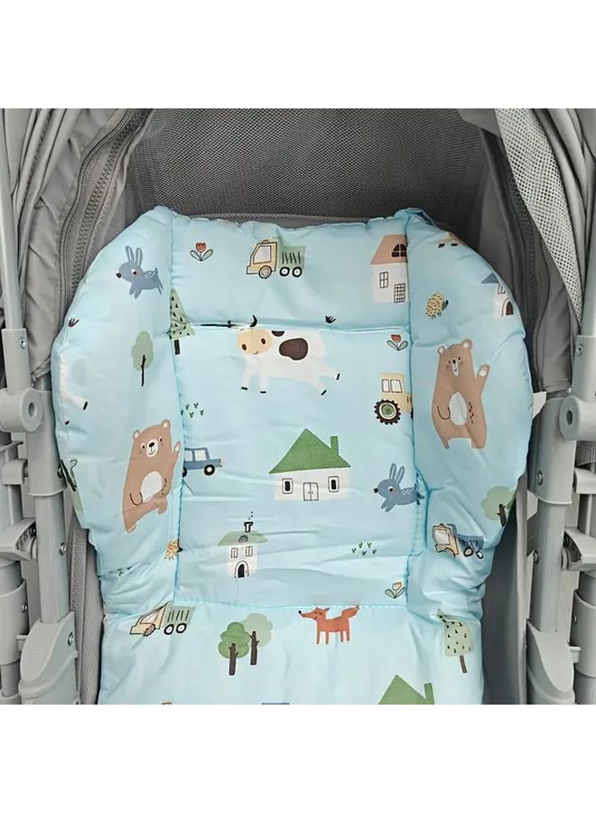 Universal Double Sided Stroller Pad Cow Pattern Soft Breathable Seat Cushion - Image 3