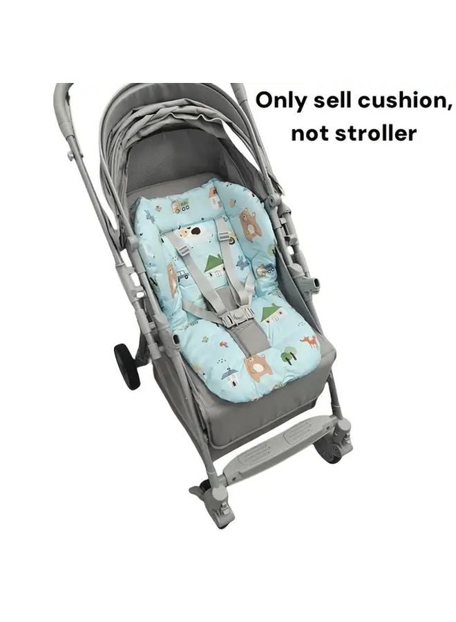 Universal Double Sided Stroller Pad Cow Pattern Soft Breathable Seat Cushion - Image 1