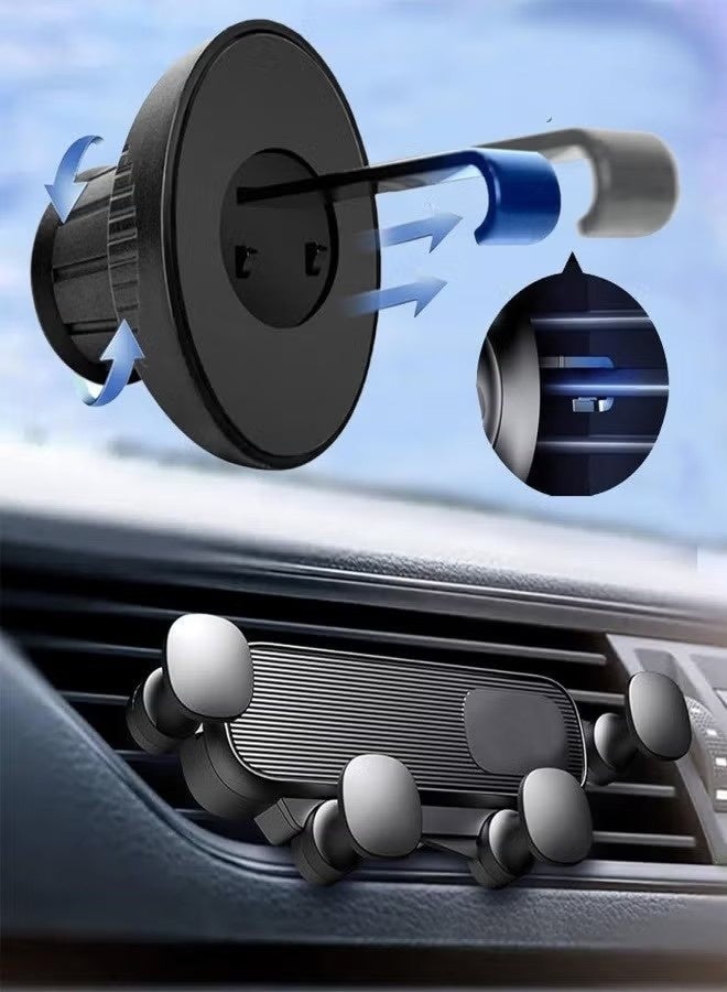 هابي دي حامل هاتف السيارة، أسود، مناسب للملاحة عبر الهاتف المحمول أثناء القيادة - Image 3