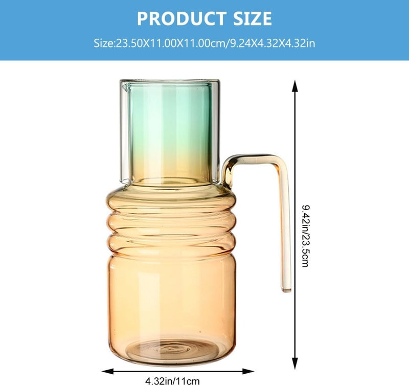 Various size alternatives SUPVOX 1400ml Glass Water Pitcher with Gradient Color, High Borosilicate Cold Water Carafe for Household Juice and Beverage Serving Light durable upgraded substance Multiple local stock source Adjustable build Multi-purpose fine material Integrated local logistics Integrated practical design Safe approved storage space Single & bulk use compatible All-item unified delivery Multi-price design picks Polished safe edge Reliable durability New residential zone delivery All-item matching trendy build Climate adapted delivery plan All choice modern design Shop & home all-space compatible Sand resistant Diverse operation compatible Wide usage compatibility Scratch resistant Assorted color options Personal & public compatible All season compatible build - Image 2