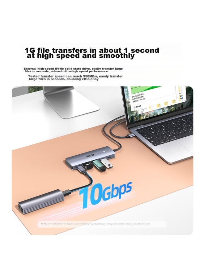 Superior Youyuezhe Usb3.2 Hub, 10g High-speed Expansion Dock, With Type-c Power 4 Ports Gen2, Hub Concentrator, For Laptops And Desktops, 0.3 Meters, Usb Expansion Dock - Image 3