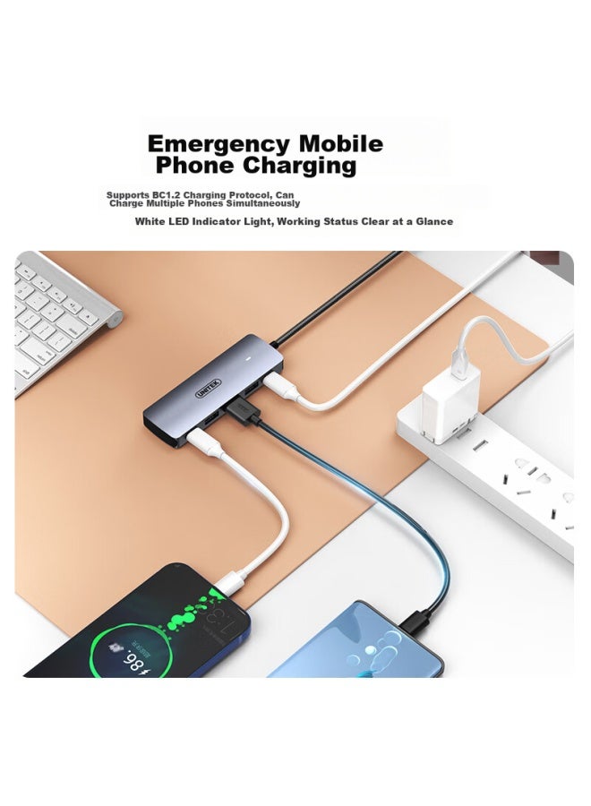 Superior Youyuezhe Usb3.2 Hub, 10g High-speed Expansion Dock, With Type-c Power 4 Ports Gen2, Hub Concentrator, For Laptops And Desktops, 0.3 Meters, Usb Expansion Dock - Image 5
