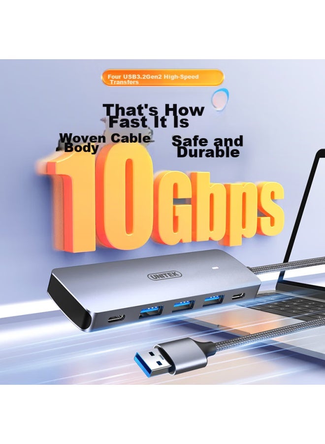 Superior Youyuezhe Usb3.2 Hub, 10g High-speed Expansion Dock, With Type-c Power 4 Ports Gen2, Hub Concentrator, For Laptops And Desktops, 0.3 Meters, Usb Expansion Dock - Image 1