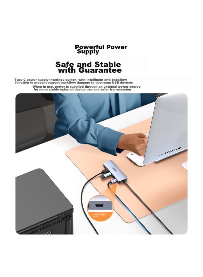 Superior Youyuezhe Usb3.2 Hub, 10g High-speed Expansion Dock, With Type-c Power 4 Ports Gen2, Hub Concentrator, For Laptops And Desktops, 0.3 Meters, Usb Expansion Dock - Image 4
