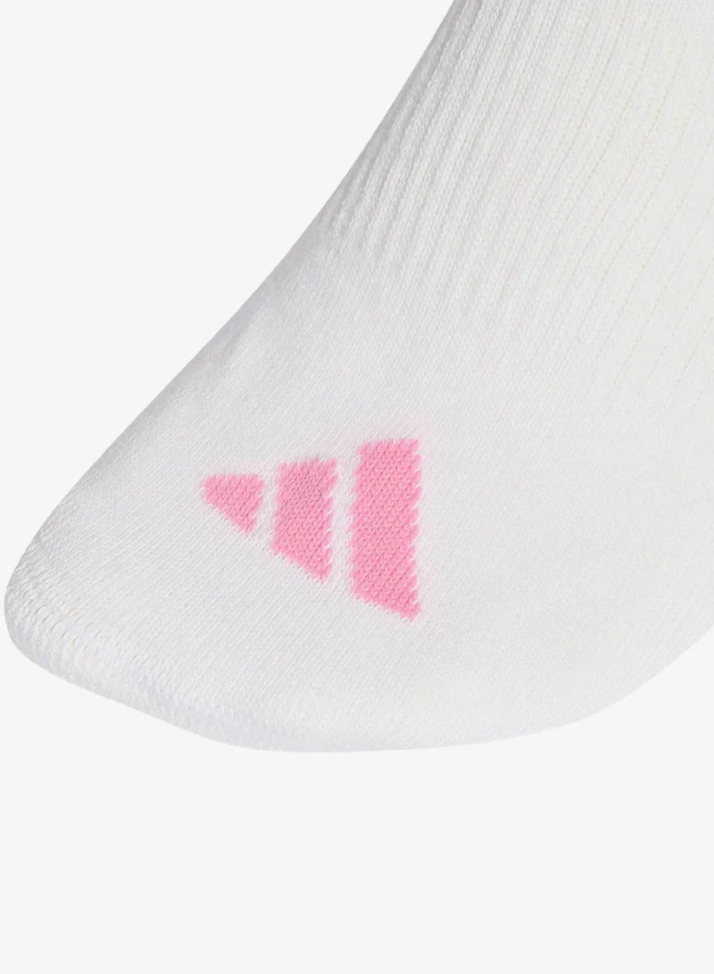 اديداس 3 Pack 3-Stripes Cushioned Mid Cut Socks