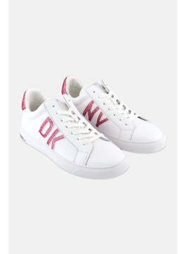 DKNY Women Abeni  Rhinestone Lace Up Casual Shoes, White  - Image 1