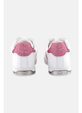 DKNY Women Abeni  Rhinestone Lace Up Casual Shoes, White  - Image 2