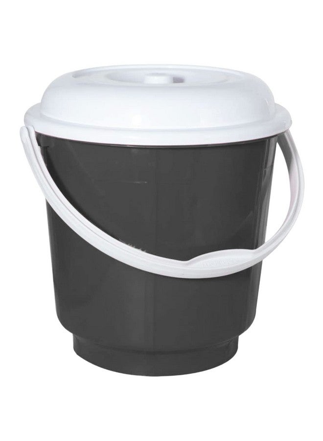Kuber Industries Kuber Industries Unbreakable Virgin Plastic Bucket with Lid For Home/Kitchen/Office, 18Ltr. (Grey) - Image 1