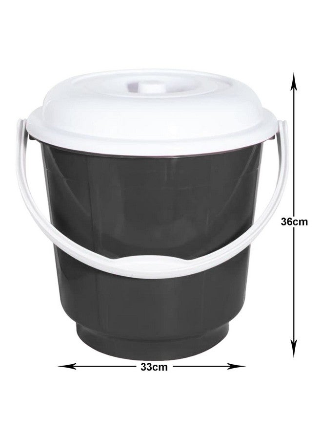 Kuber Industries Kuber Industries Unbreakable Virgin Plastic Bucket with Lid For Home/Kitchen/Office, 18Ltr. (Grey) - Image 4