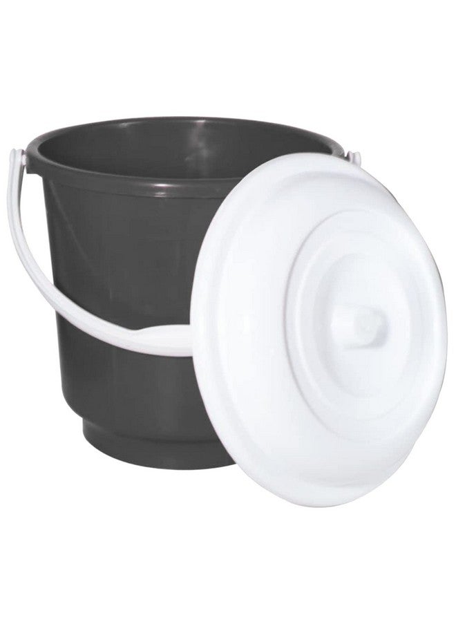 Kuber Industries Kuber Industries Unbreakable Virgin Plastic Bucket with Lid For Home/Kitchen/Office, 18Ltr. (Grey) - Image 3
