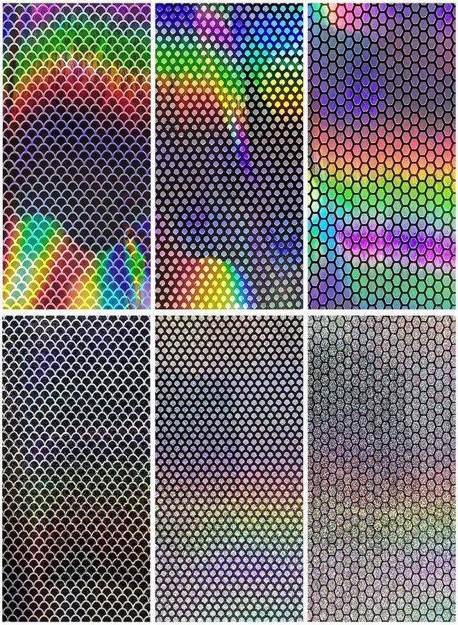 EYEBEADS 12pcs Assorted Reflective Clear Fishing Lure Stickers Adhesive Laser Waterproof Fish Scale Film for Fishing Lure - Image 5