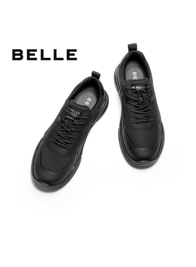 Belle Thick-soled Autumn Lightweight Walking Shoes For Men, Outdoor Casual Sneakers A1980cm5, Ink Black - Fall/winter Style, Size 44 - Image 4