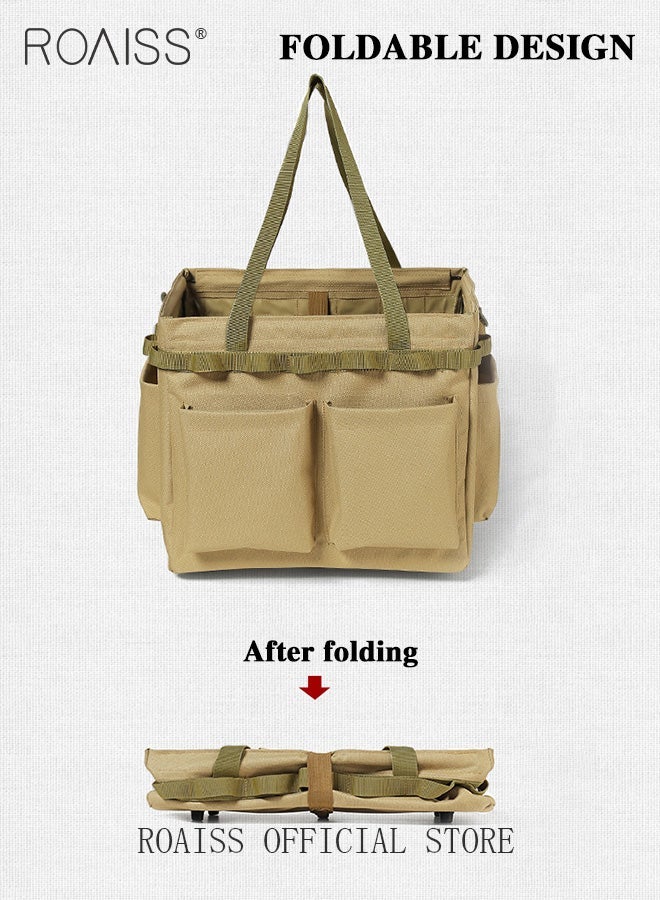 roaiss Outdoor Tool Storage Box Camping Storage Bag with Large Capacity Multifunctional Portable Bag for Picnics and Camping Organizer for Outdoor Cooking - Image 4