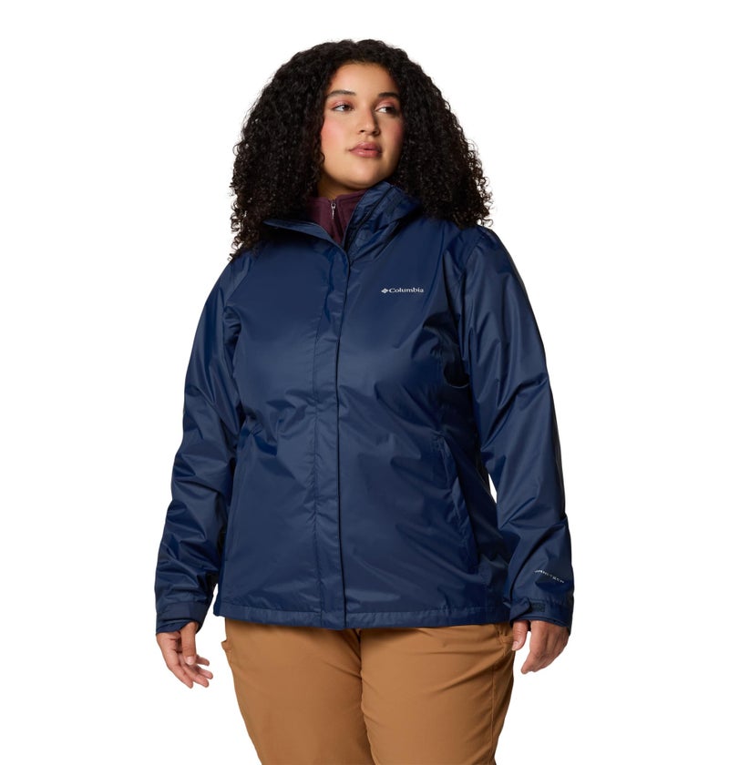 Columbia Womens Arcadia II Waterproof Rain Jacket Collegiate Navy Small