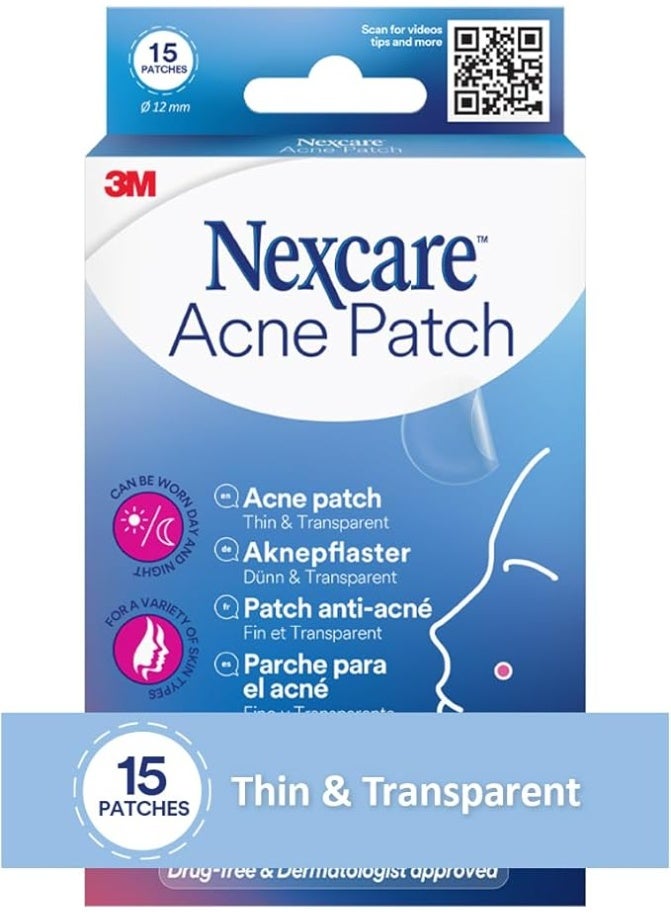 Nexcare™ Thin and Transparent Acne Patch - 1x15x12mm, 15 per Pack - Image 2