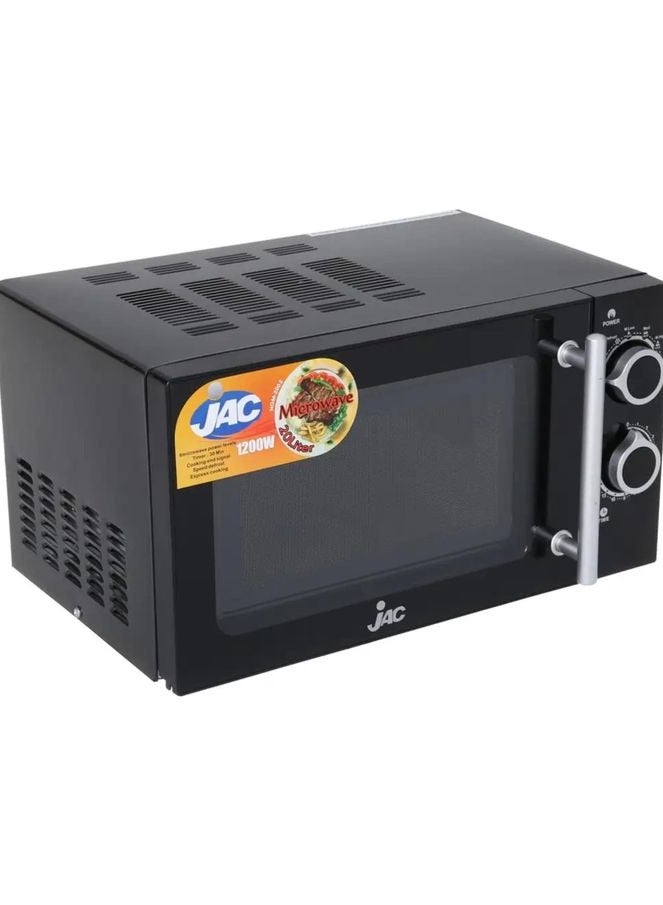 Jac Microwave Oven – 20l Manual with Grill, 1200 W– Black - Image 1