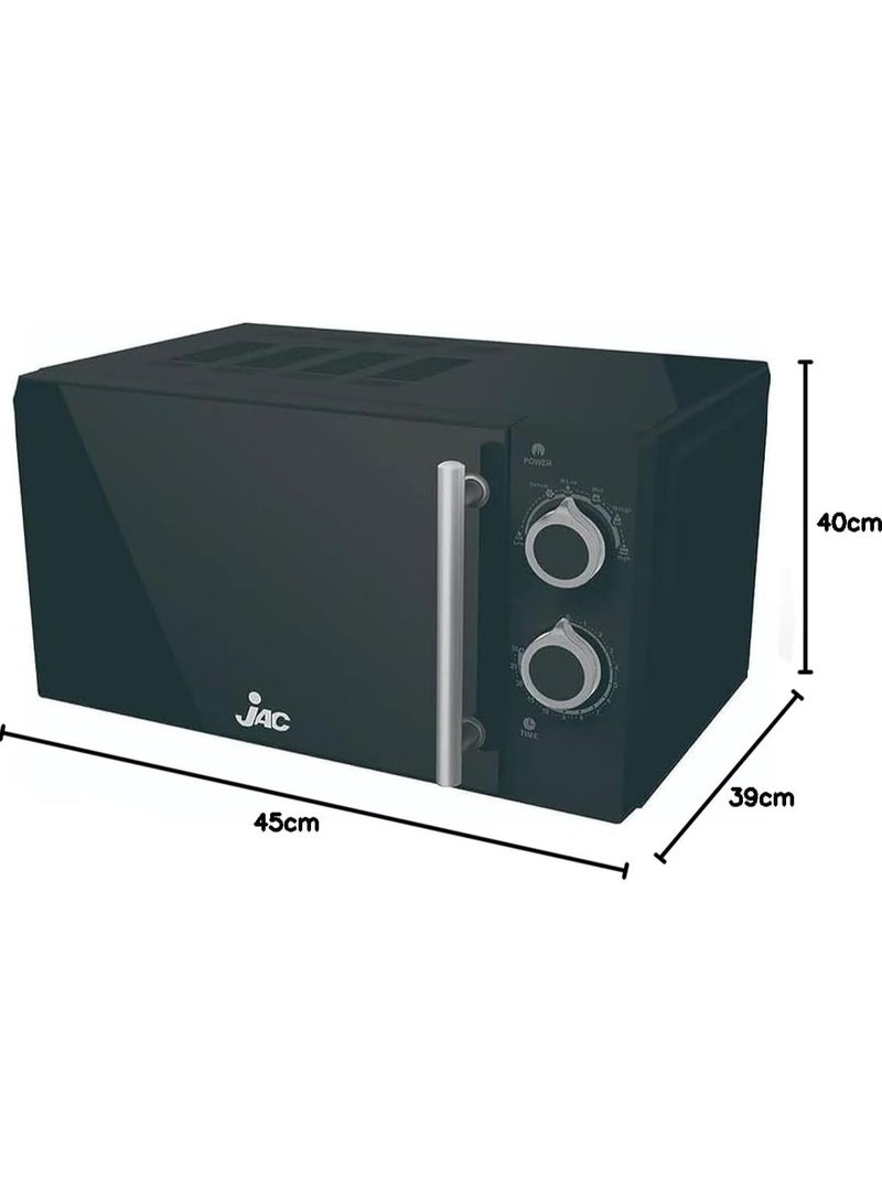 Jac Microwave Oven – 20l Manual with Grill, 1200 W– Black - Image 3
