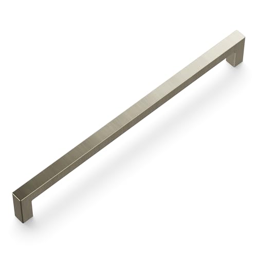 Hickory Hardware Solid Core Kitchen Cabinet Pulls, Luxury Cabinet Handles, Hardware for Doors & Dresser Drawers, 8-13/16 Inch (224mm) Hole Center, Stainless Steel, Skylight Collection(Pack of 1) - Image 2