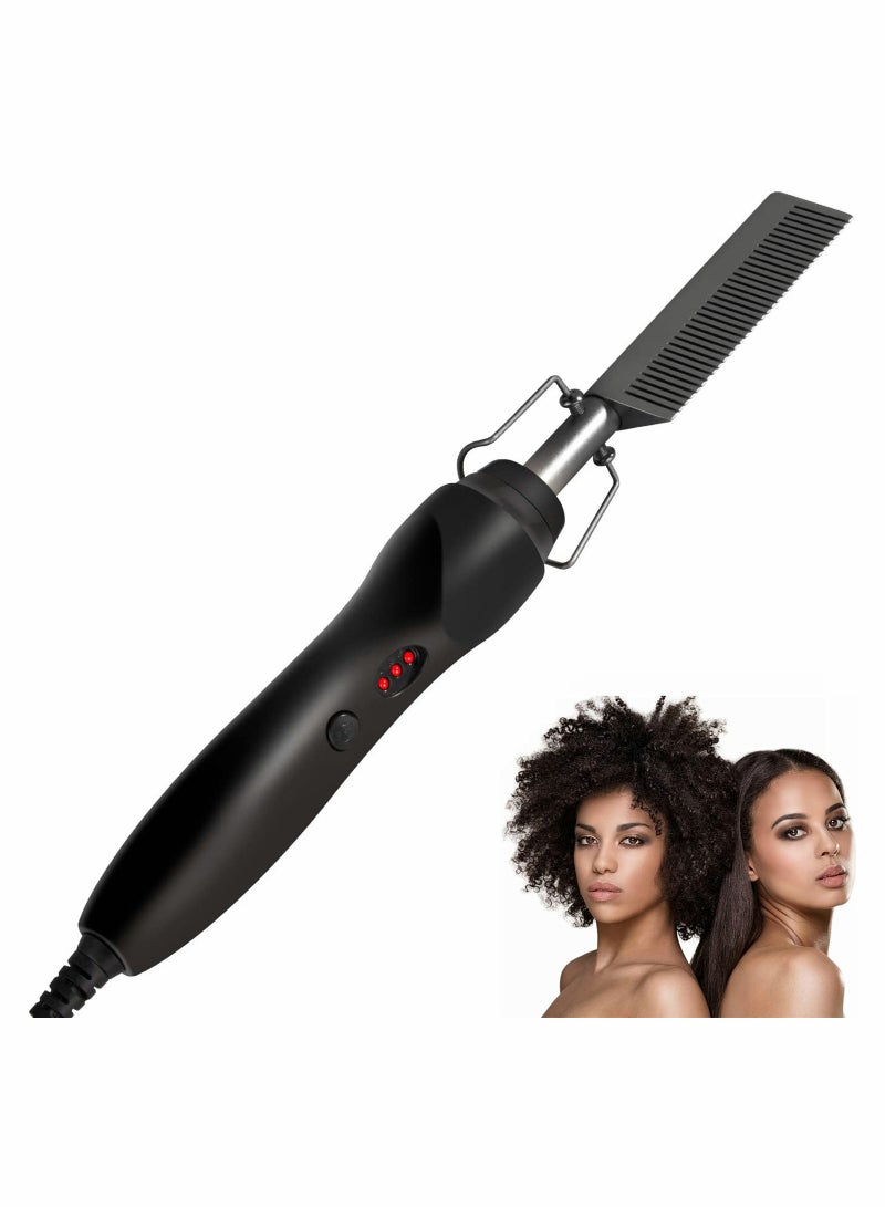 Excefore Electric Hair Straightening Brush, Hair Straightening Curly Quick Heated Comb for Woman and Man - Image 1