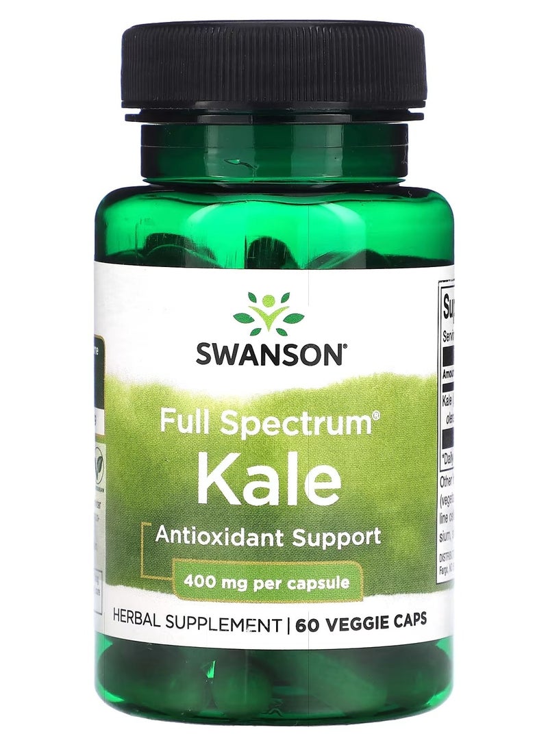 Swanson, Full Spectrum Kale, 400 mg, 60 Veggie Caps