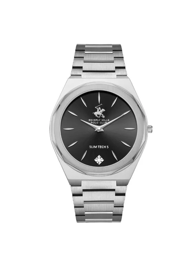 بيفرلي هيلز بولو كلوب BEVERLY HILLS POLO CLUB BP3667X.350 Men's Analog Display Watch & Metal Strap Silver