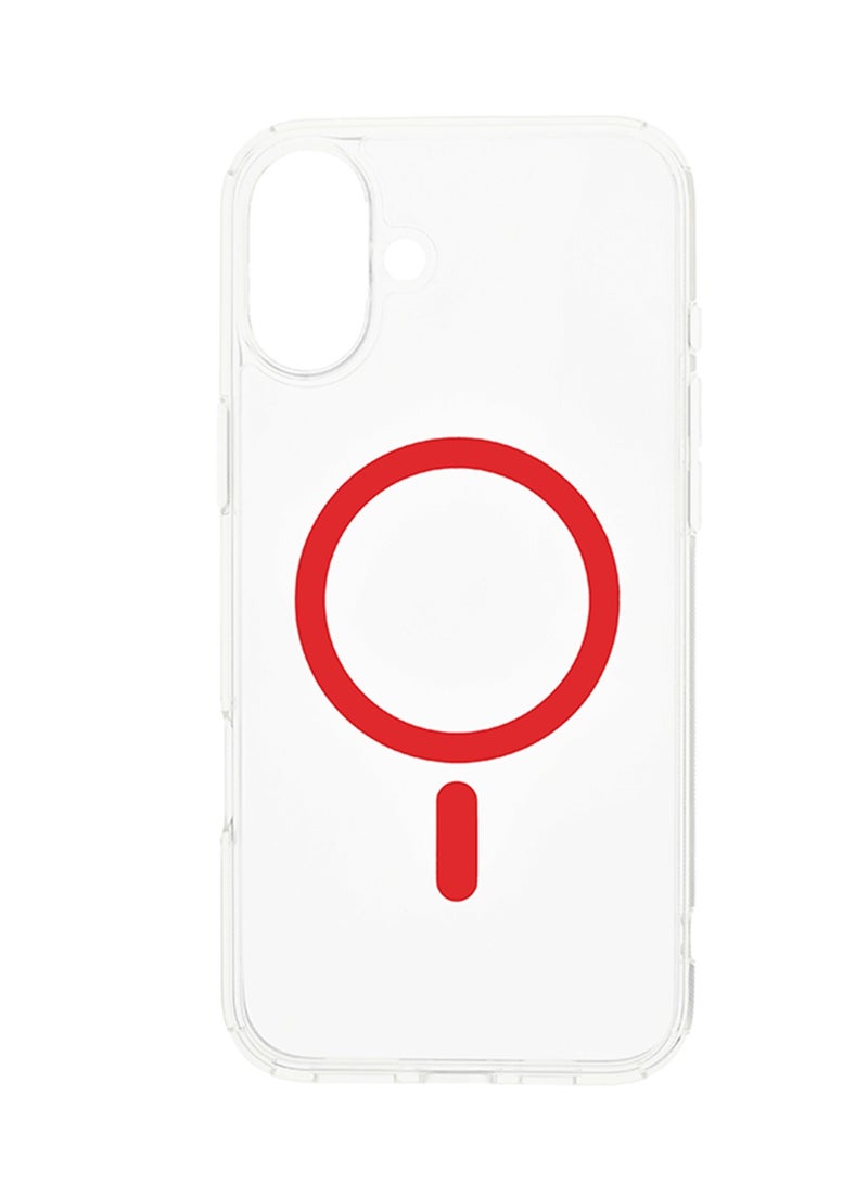 DVICED Magsafe iPhone 16 Case Clear - Red - Image 2