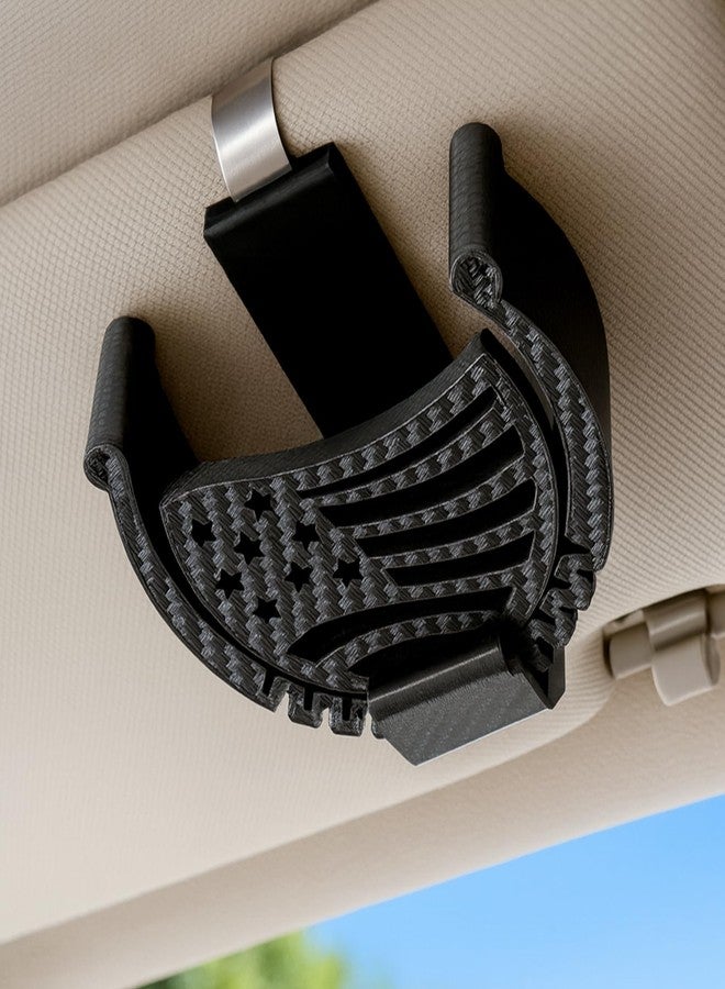 I3DIDEA Car Visor Clip Holder for ZYN,Universal high-Temperature Resistant Sun Visor Accessories for Nicotine Bag cansInterior Car Accessories for Organization,Fit Most of The Auto (Flag) - Image 1