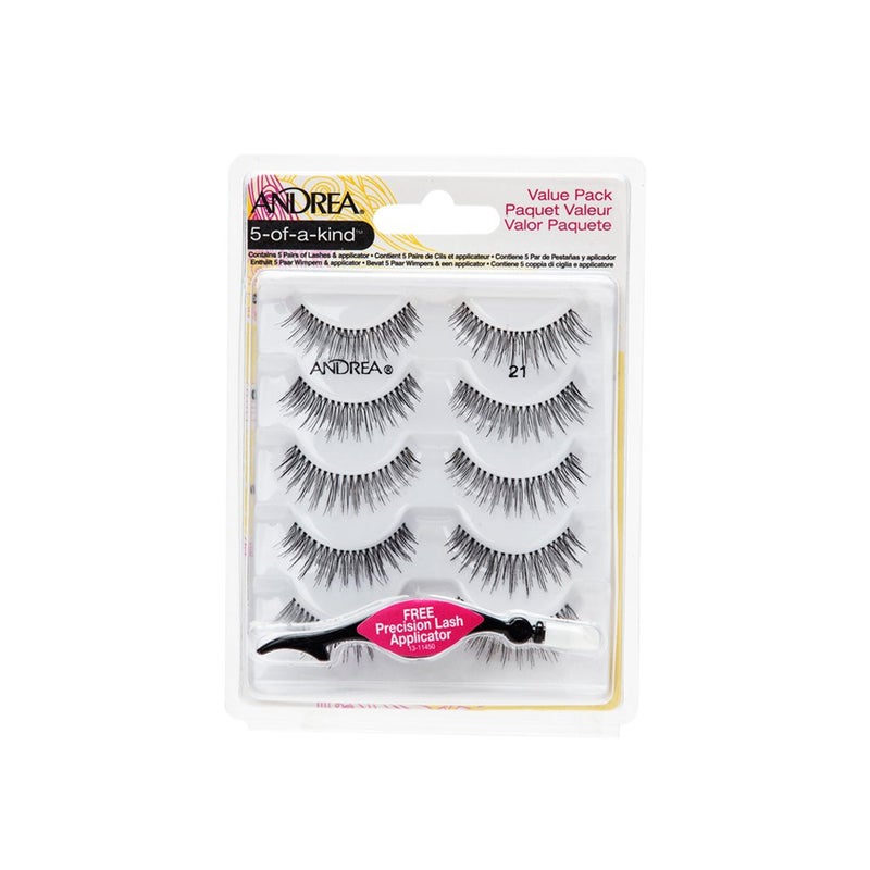 Andrea Fake Eyelashes MultiPack with Applicator 21mm  Natural Look Lashes for Eye Makeup Dramatic  Lightweight False Eyelashes 1 Pack