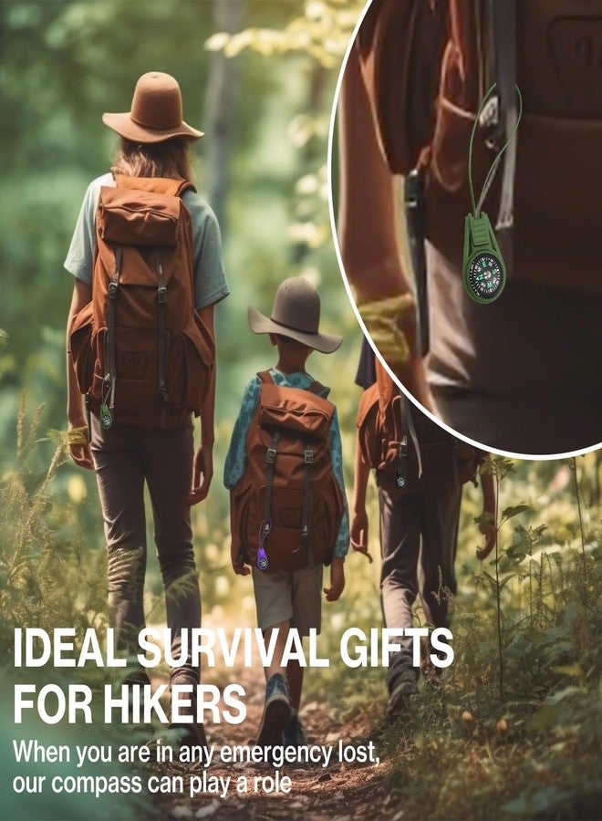 Taikula 12 Pcs Mini Compass for Kids Hiking,Compass Keychain, Multi-Color Outdoor Camping Hiking Pocket for Lanyard Boy Scout Party Favor Toy Set,Survival Kits Watchband Bracelet Necklace Keychain - Image 4