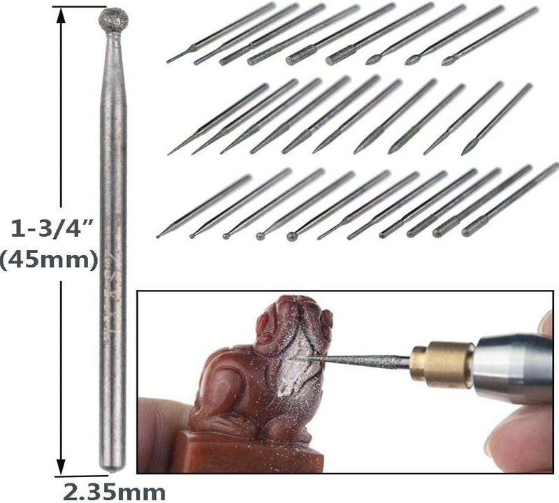 DIY Crafts Diy Crafts 10172 Rotary Bit Burrs Set Hss Tungsten Carbide Wood Milling Burrs With 1/8'', 3mm Shank, Pack of 20, Pack of 1 Set, # 15, Multicolor  - Image 4