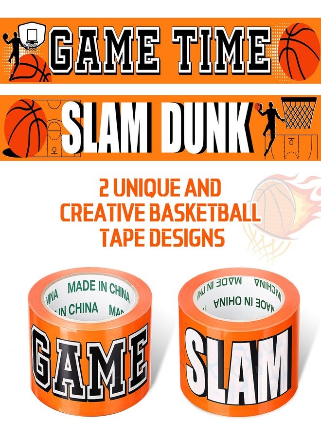 Tenceur 2 Pcs Basketball Party Decorations Basketball Banners 2.36 Inch x 328 ft Field Banner Tape Sport Game Time Plastic Banner Tape Signs Cutouts for Party Tailgate Supplies - Image 3