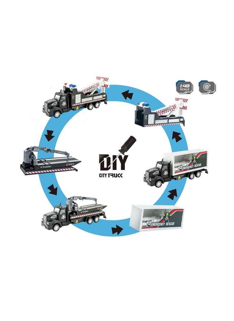 UKR - UKR 3-in-1 Transform Playtime Remote Control City Truck for Kids – Versatile Toy Vehicle Set | Interactive RC Truck for Boys and Girls - Image 1