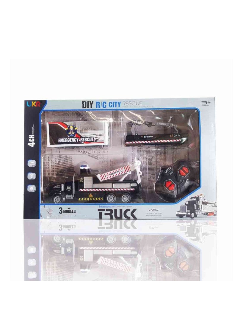 UKR UKR 3-in-1 Transform Playtime Remote Control City Truck for Kids – Versatile Toy Vehicle Set | Interactive RC Truck for Boys and Girls  - Image 3