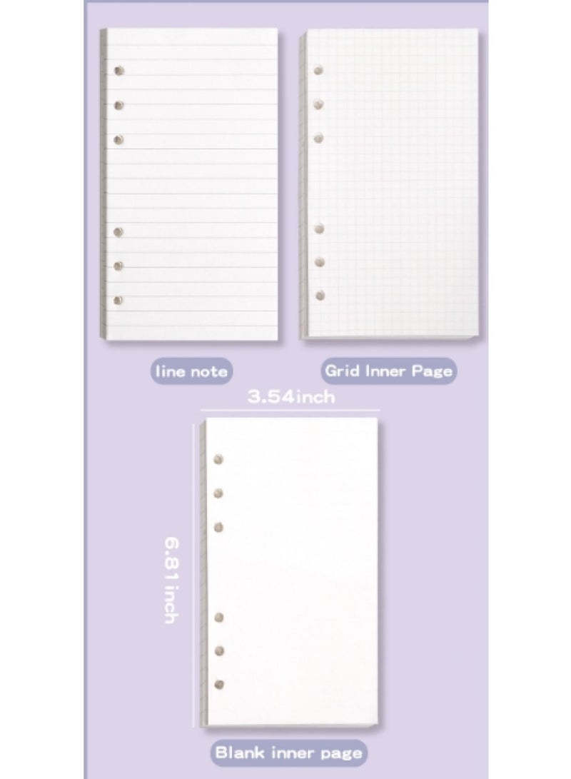 A6 Loose Leaf Notebook Luxury Style Set Macaron Pu Leather Loose Leaf Notebook Cash Budget Ledger - Image 3