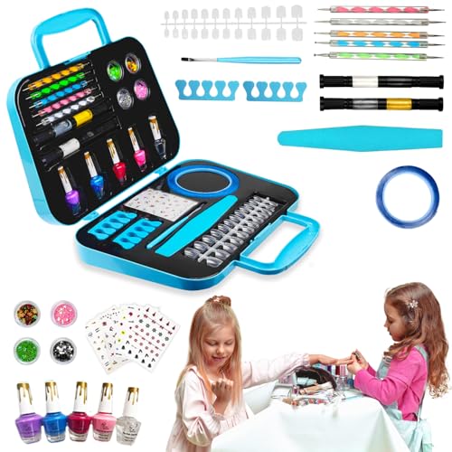 Toysical Nail Art Kit for Girls - Girls Nail Polish Sets for Kids or Tweens - Non Toxic Nail Gift Set - Top Birthday Gift for Ages 6, 7, 8, 9, 10, 11, 12 Year Old Children or Pre-Teen Girls - Image 1