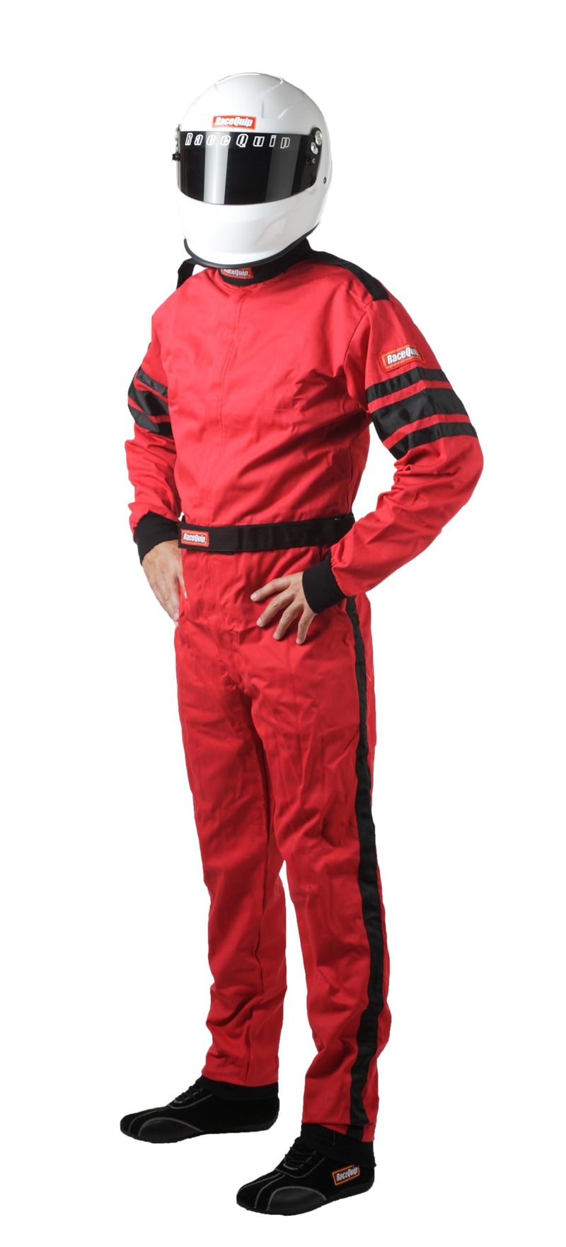 RaceQuip 110016RQP 110 Series 1Pc Driving Suit SFI 32A1 RedBlack Stripe XL