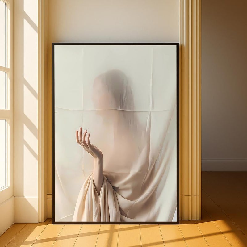 ماركتنا لوحة قماشية بتصميم فتاة مع برواز مجوف مقاس (50×70) قطعة واحدة - Image 1