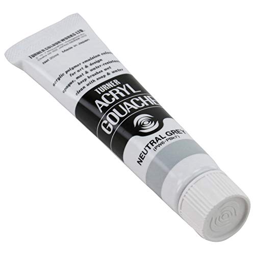 Turner Colour Works Acryl Gouache Artist Acrylic Paint - Single 20 ml Tube - Neutral Grey No.7 - Image 3