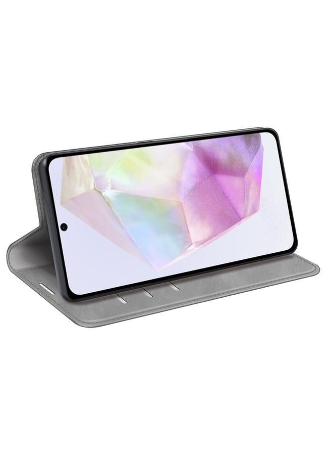 S-TOP Case For Samsung Galaxy A36 Retro-skin Magnetic Suction Leather Phone Case - Image 5