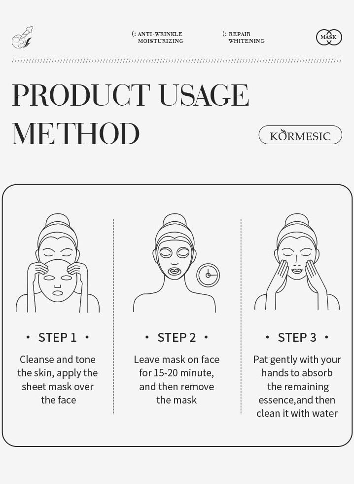 Kormesic 5 عبوات قناع الكافيار 25 مل-ترطيب فاخر - Image 3