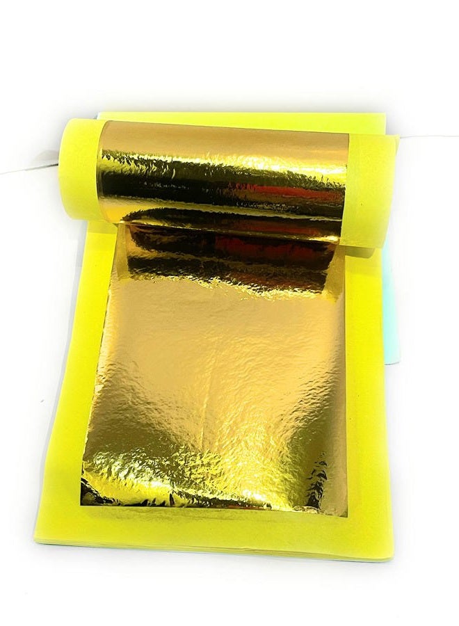 FGLC Tanjore Painting Gold Foils 6x4 inches Big Size Booklet 25 Gold Leaf foils Sheets for Thanjavur Painting Tanjore Painting Kundan Works Mysore Painting Arts Crafts Decoration Calligraphy Mandir Frames - Image 2