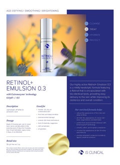 iS CLINICAL Retinol+ Emulsion 0.3 Reduce Fine Lines And Wrinkles Smoothes Appearance Helps Brighten Complexion  - Image 4
