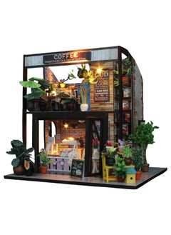 Flever Flever Dollhouse Miniature DIY House Kit Creative Room with Furniture for Romantic Valentine's Gift(Time of Coffee)  - Image 1