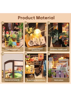 Flever Flever Dollhouse Miniature DIY House Kit Creative Room with Furniture for Romantic Valentine's Gift(Time of Coffee)  - Image 5